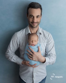 ensaio newborn em casa curitiba pai e bebe
